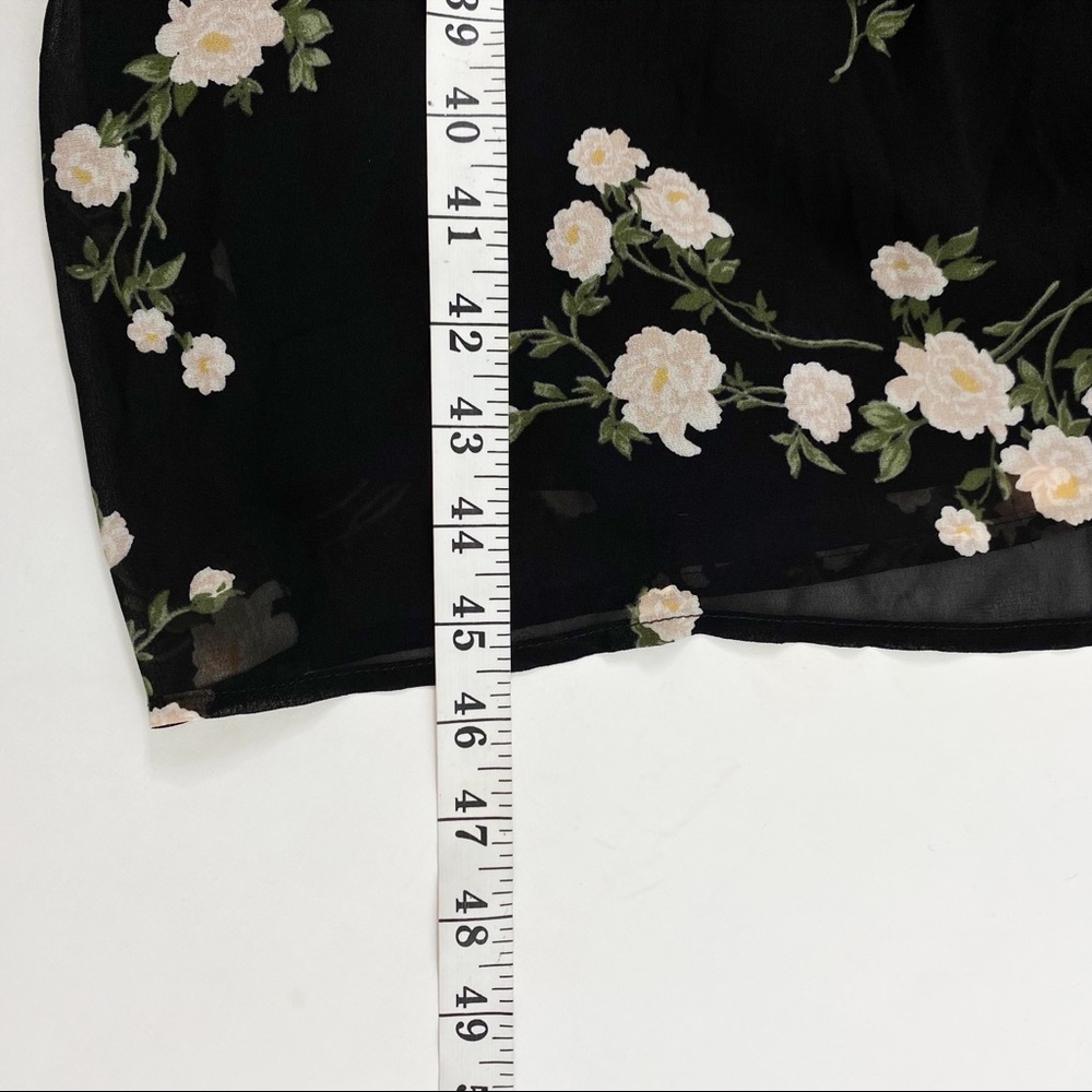 Reformation Inez Black Floral Off the Shoulder Midi Dress in Contessa Size 4 - Picture 10 of 10